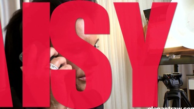 Savoury breasty Daisy Press gets drilled