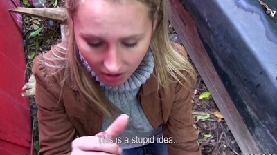 Delicious at the start Zuzana gets a doggy roger